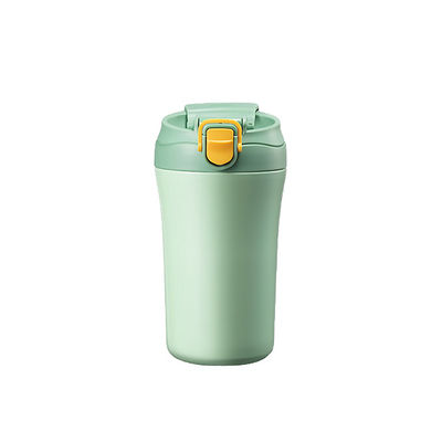 Geïsoleerde reiskoffiebottel van roestvrij staal met aangepast logo en lekvrije deksel