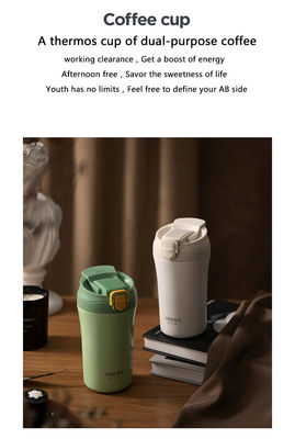 Moderne design vacuümgeïsoleerde koffiekop van roestvrij staal ideaal voor reizen en kantoor