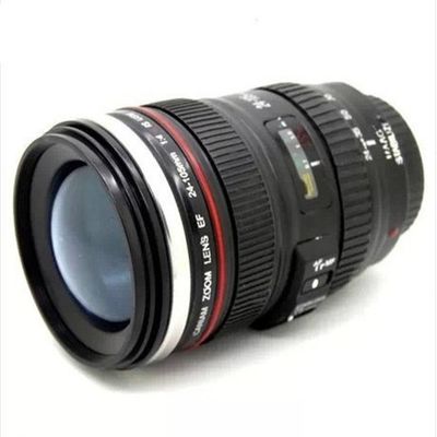Geïsoleerde Tumbler 24-105 Camera Lens Koffiekop met een capaciteit van 401-500 ml en logo print