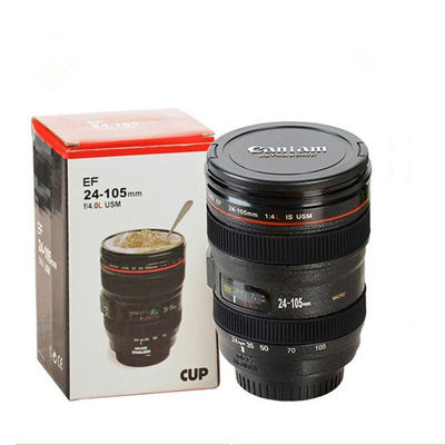 Geïsoleerde Tumbler 24-105 Camera Lens Koffiekop met een capaciteit van 401-500 ml en logo print