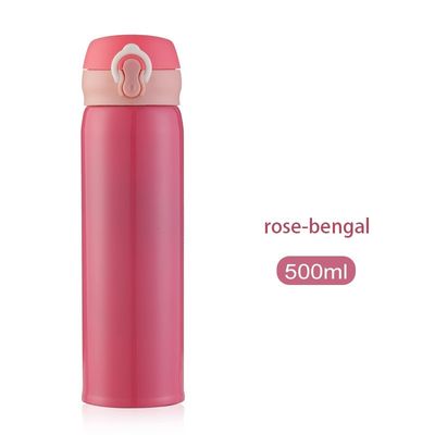 500 ml van roestvrij staal springende vacuüm waterfles met vaste kleur en monster