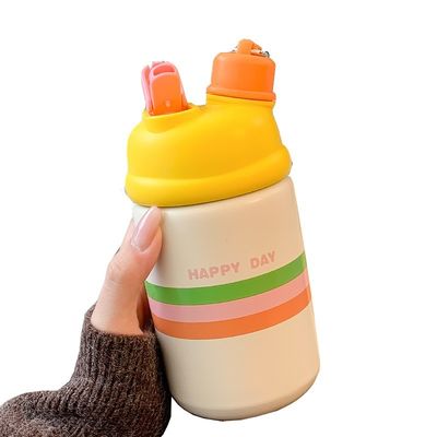 Geïsoleerde thermosbeker van roestvrij staal 500 ml Hoog uitziende vacuümkoffiebottel met deksel