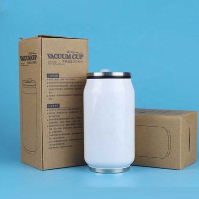 12oz 17oz Dubbelwand roestvrij staal soda kan Tumbler met stro deksel drankhouder