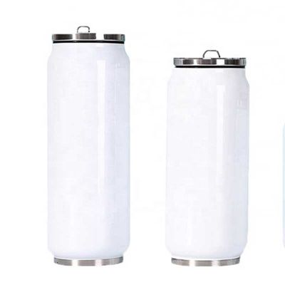 Roestvrij staal Sublimatie Vacuum Cola Can Tumbler 12 oz met stro en deksel inbegrepen
