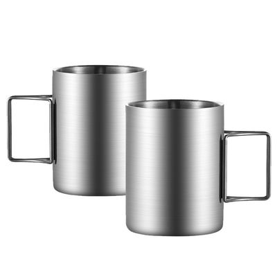 OEM roestvrij staal Direct Supply Double Wall Mug Camping Mug met opvouwbaar handvat