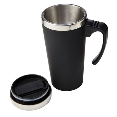16oz geïsoleerde thermos tafel roestvrij staal koffiebeker met handvat modern materiaal