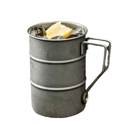 Minimalistische stijl Onbreekbaar roestvrij staal bierkopje 380 ml met handvat