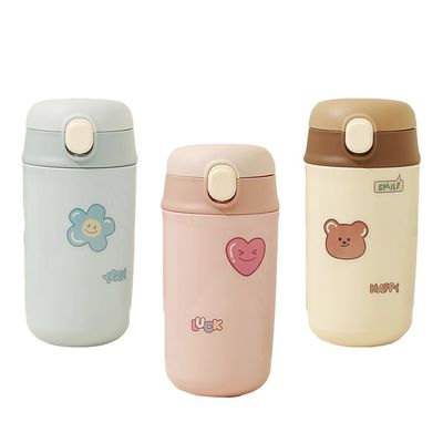 480 ml capaciteit Leuke tekenfilm kinderen waterflessen camouflage thermos voor terug naar school