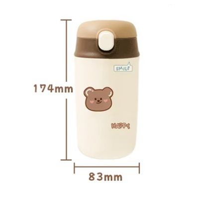 480 ml capaciteit Leuke tekenfilm kinderen waterflessen camouflage thermos voor terug naar school