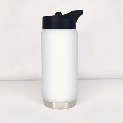 Straight Cup 550 ml geïsoleerde fles met grote mond met deksel waterfles voor iedereen