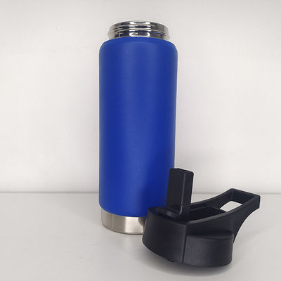 Straight Cup 550 ml geïsoleerde fles met grote mond met deksel waterfles voor iedereen
