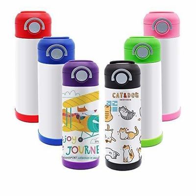 12oz Sublimatie Blank Wit Kindertje Fles Roestvrij staal Dubbelwand Vacuum Kindertje Waterfles