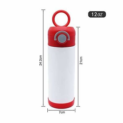 12oz Sublimatie Blank Wit Kindertje Fles Roestvrij staal Dubbelwand Vacuum Kindertje Waterfles