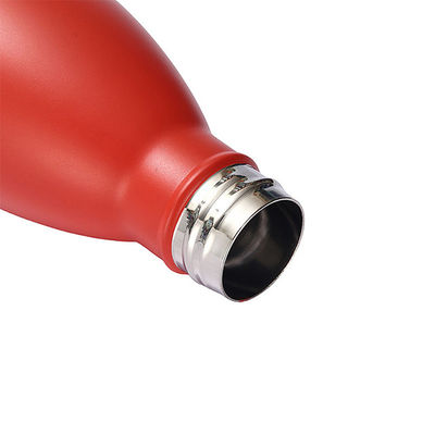 Dubbele wand geïsoleerde gepersonaliseerde vacuüm roestvrij staal cola vorm sport waterfles