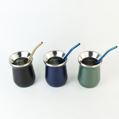 304 roestvrij staal dubbele wand koffiebeker met aangepast logo geïsoleerde Yerba Mate Cup