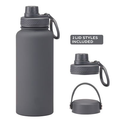 1 liter roestvrijstalen waterflessen met handvat en uitstekende vacuümflessen