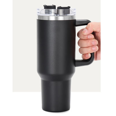 Custom Tumbler Cup Logo Staal Vacuum Geïsoleerde 40oz Koffiekoppen Met Handle Voor Reizen