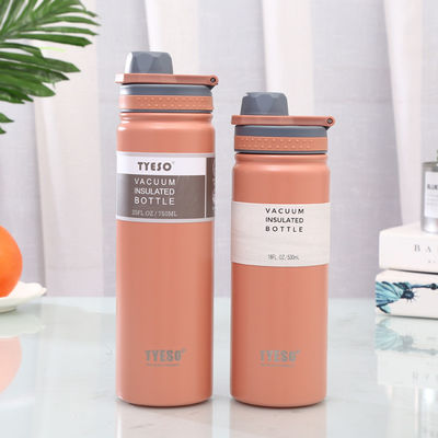 Sport Design Stijl 750 ml Rechte beker Roestvrijstalen waterfles met brede mond