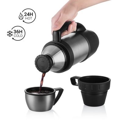 Vacuümflasjes 1000 ml Dubbelwand roestvrij staal Thermosflasjes Gymflasjes Met Logo