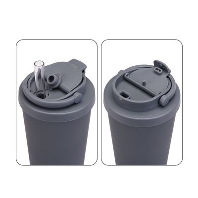 Gepersonaliseerd logo Acceptabele roestvrij staal vacuüm tumbler met deksel en reis stro mok