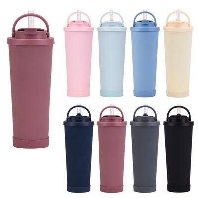 Gepersonaliseerd logo Acceptabele roestvrij staal vacuüm tumbler met deksel en reis stro mok