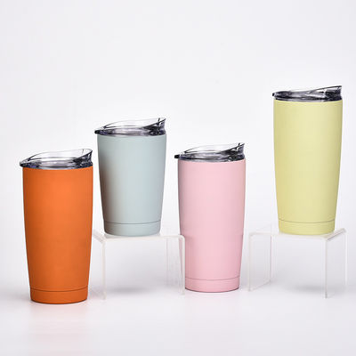 CLASSIC Design Style Vacuüm Tumbler Roestvrij staal waterfles met plastic stro