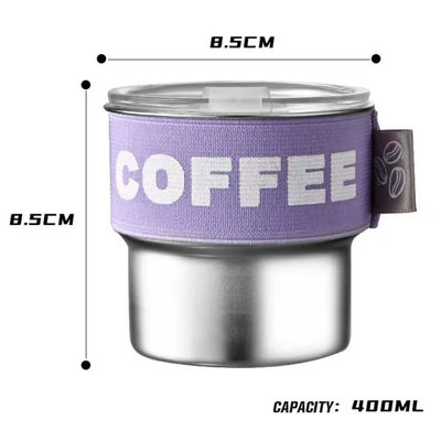 Creatief ontwerp 304 roestvrij staal koffiebeker 400 ml op maat voor vrouwen kantoor cadeau