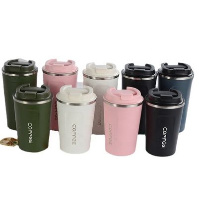 304 Binnenkant en 201 Buiten Roestvrij staal waterfles Koffiebottel met deksel 350 ml
