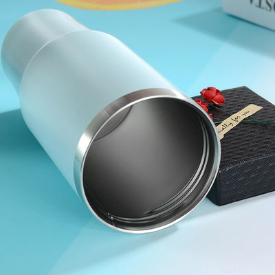 Custom Travel Mug en natuurlijke gezonde roestvrij staal vacuüm koffie tumbler met stro