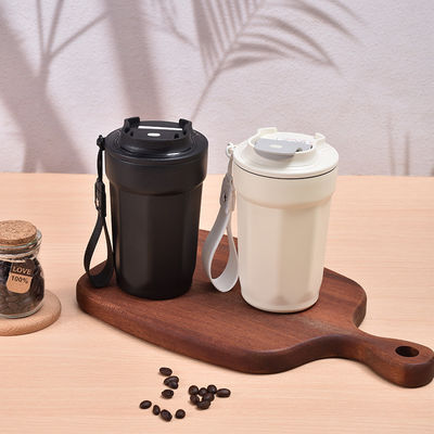Custom koffiebeker Gele roestvrijstalen reis tumbler met deksel en vacuümisolatie