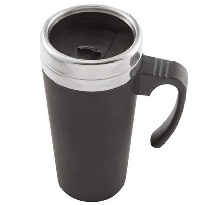 16oz Dubbelwand roestvrijstalen theekop met handvat voor voorraad bij drinkwaren type