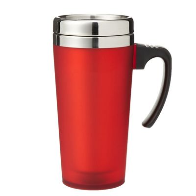 16oz Dubbelwand roestvrijstalen theekop met handvat voor voorraad bij drinkwaren type