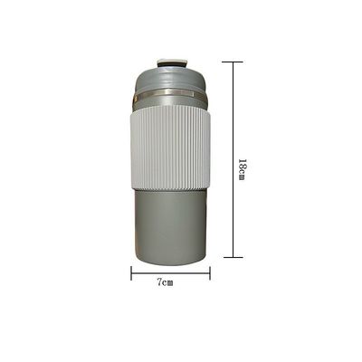 OFFICE CUP 450ml Dubbelwandige roestvrij staal reis koffiebeker met siliconen behuizing