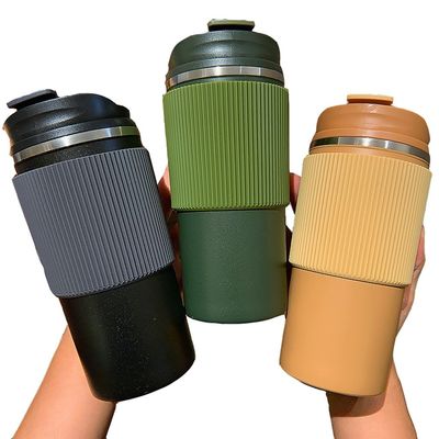 450 ml capaciteit Dubbele laag roestvrij staal Reis koffiebeker Tumbler Cup voor herbruikbaar