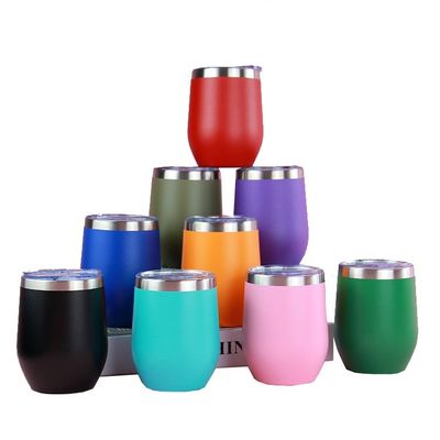 Milieuvriendelijk Voordeel Populair Schattig 12 oz Ei Vormige Dubbele Muur Vacuümbeker Met Deksel