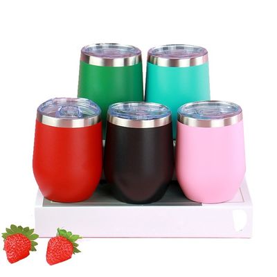 Milieuvriendelijk Voordeel Populair Schattig 12 oz Ei Vormige Dubbele Muur Vacuümbeker Met Deksel