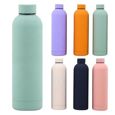 Vacuümgeïsoleerde fles rubberen verf recht kopje voor kleine mond roestvrij staal
