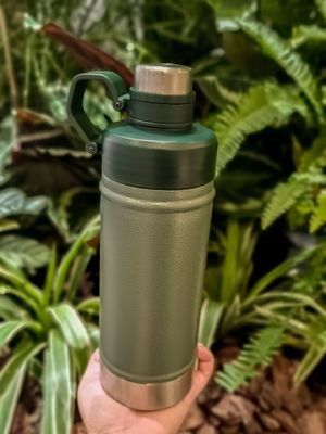 Gele geïsoleerde roestvrij staal sport waterfles Bpa gratis vacuüm fles 18oz 25oz waterflasjes
