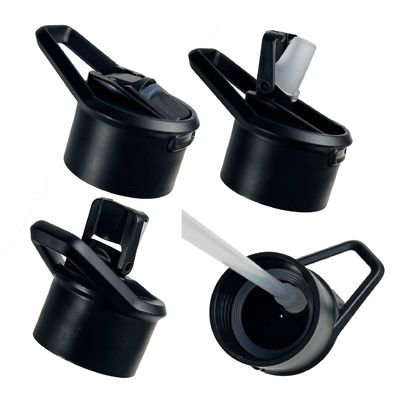 Veiligheid 32 oz / 1000 ml Dubbele wand vacuüm geïsoleerde roestvrijstalen waterfles met stro deksel