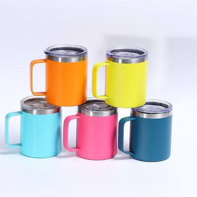 12 oz / 14 oz roestvrij staal mok kop Dubbele lagen vacuüm poeder bekleed kop aangepast kleur
