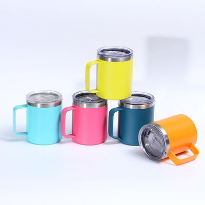 12 oz / 14 oz roestvrij staal mok kop Dubbele lagen vacuüm poeder bekleed kop aangepast kleur