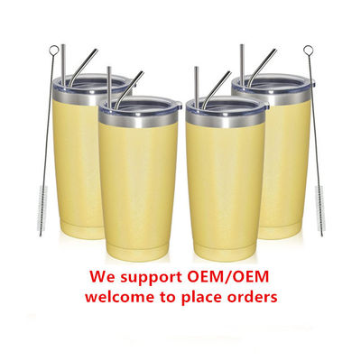 Houd drinken warm koud drinken geïsoleerd 600 ml metalen waterfles Autotomper met stro