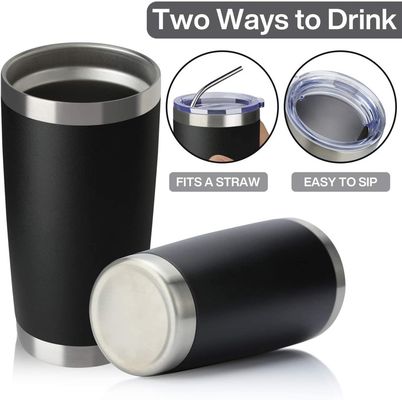 Houd drinken warm koud drinken geïsoleerd 600 ml metalen waterfles Autotomper met stro