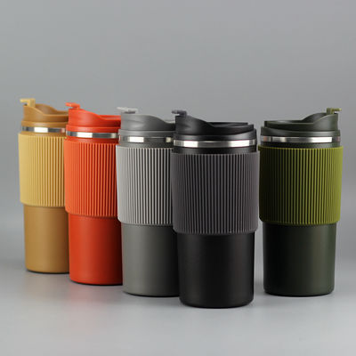Aangepaste 450 ml roestvrijstalen geïsoleerde koffiekop met deksel om dranken warm/koud te houden