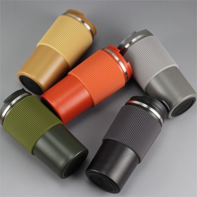 Aangepaste 450 ml roestvrijstalen geïsoleerde koffiekop met deksel om dranken warm/koud te houden