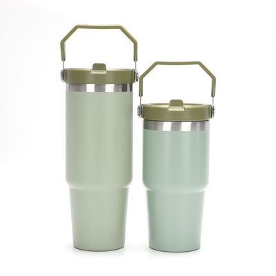 Custom kleur logo 20 oz 30 oz dubbele wand sublimatie geïsoleerde draagbare tumblers reis auto koffiebeker met handvat