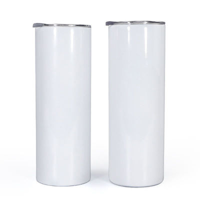 20oz 30oz rechte dunne sublimatie tumbler met schroef op het deksel en stro mok voor kamperen