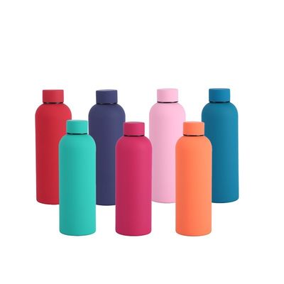 OEM Acceptabele vacuümfles van roestvrij staal 500 ml 750 ml dubbele wand rubberen verfffles