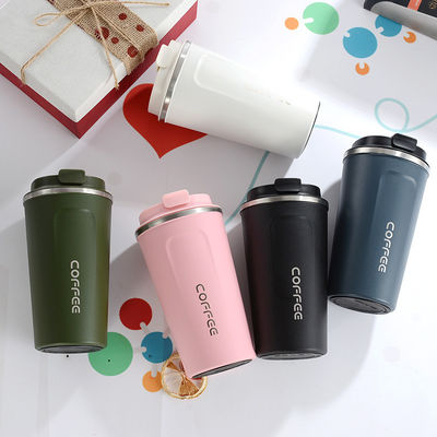 Geïsoleerde thermische koffiebekers Custom Logo 13 oz 17 oz roestvrij staal tumbler voor reizen