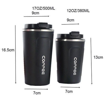 Geïsoleerde thermische koffiebekers Custom Logo 13 oz 17 oz roestvrij staal tumbler voor reizen